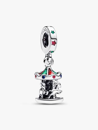 Drehendes Karussell Charm-Anhänger