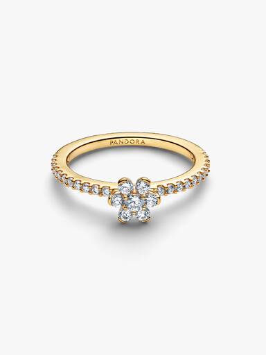 Funkelnde Blume Ring