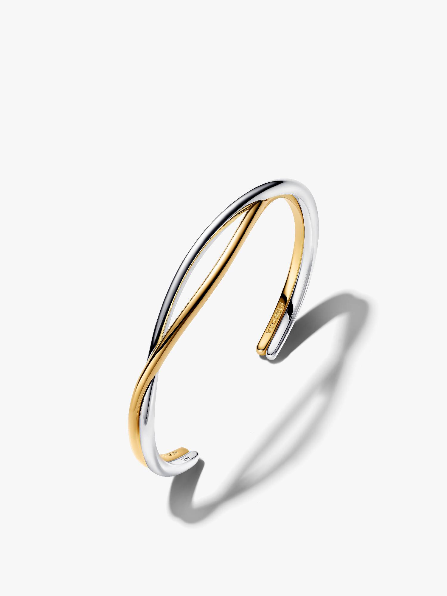 Verschlungener Offener Bicolor Armreif