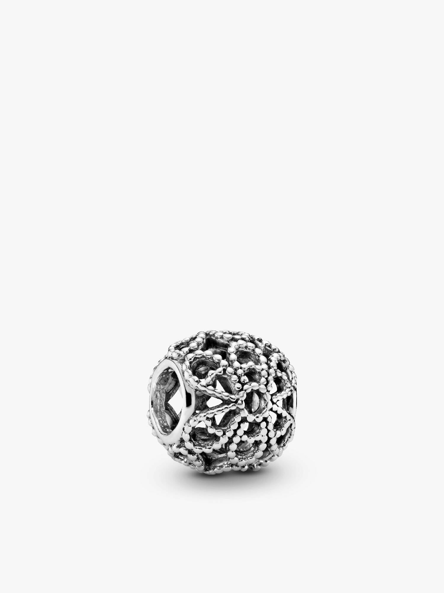 Offen gearbeitetes Metallperlen-Blüten Charm