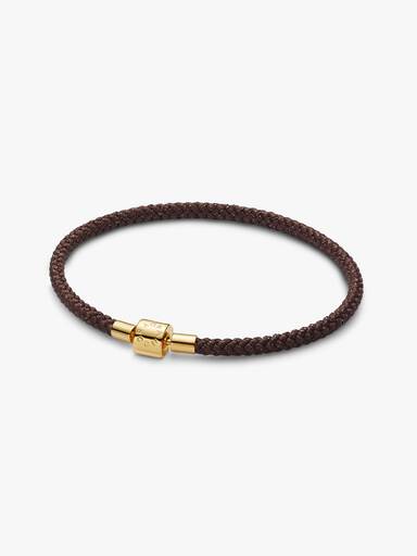 Schimmerndes Braunes Kordel-Armband