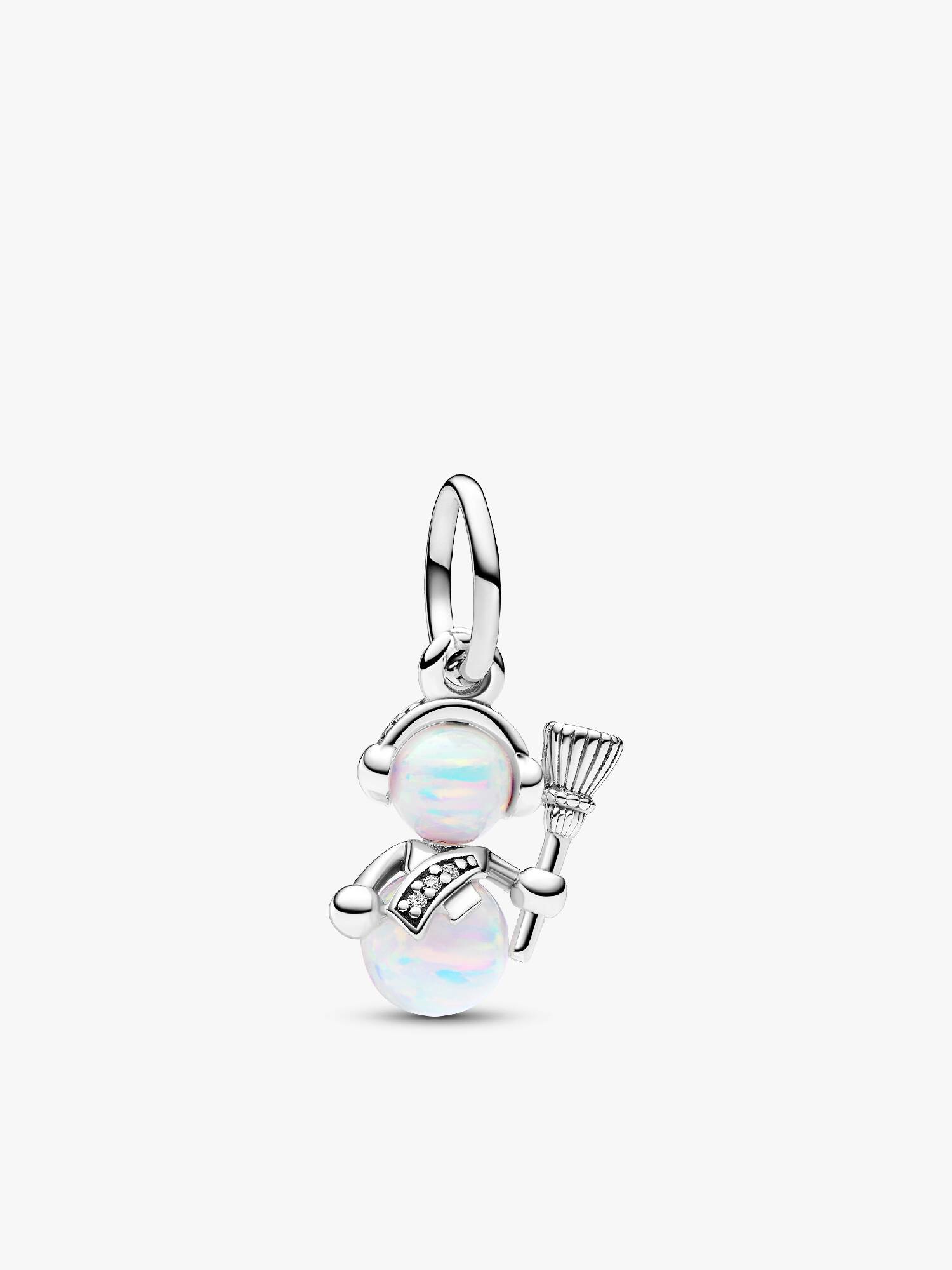 Schillernder Schneemann Charm-Anhänger