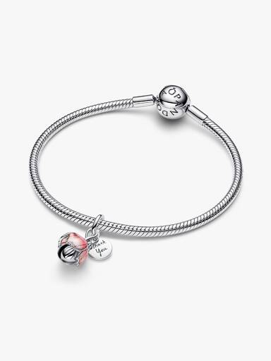 Bicolor Blühende Blume Charm-Anhänger