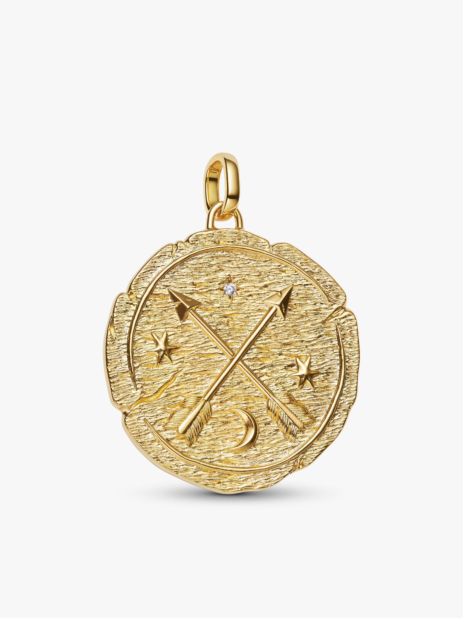 Gekreuzte Pfeile Großes Medaillon-Charm