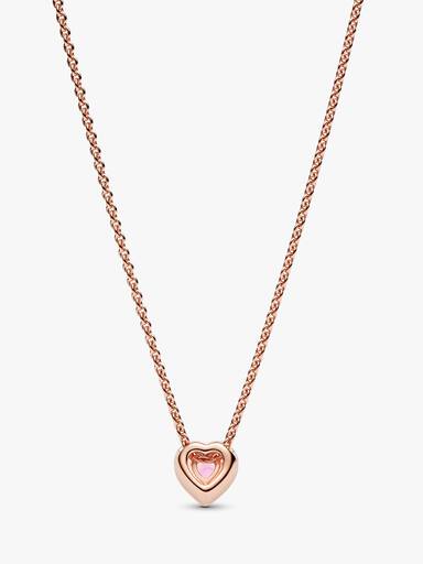 Rosafarbenes Herz Collier