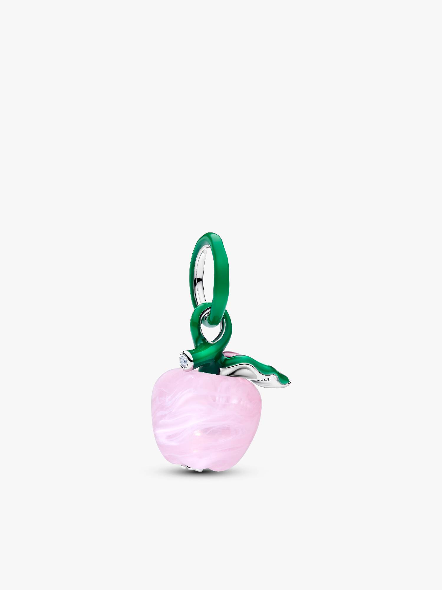 Rosafarbener Apfel Murano-Charm