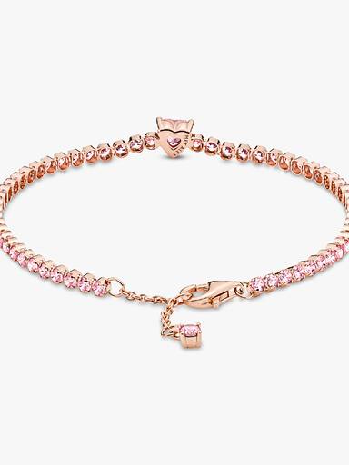 Funkelndes Herz Tennisarmband