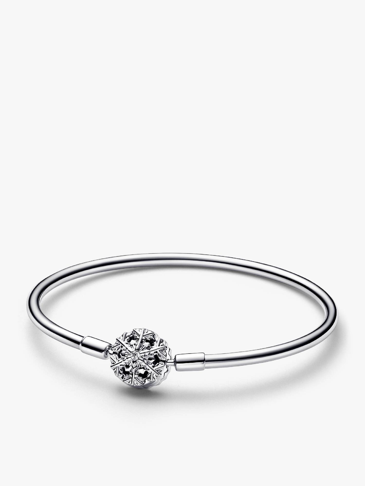 Pandora Moments Funkelnder Schneeflocken-Verschluss Armreif