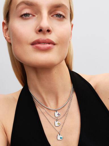 Gravierbares Herz Türkisblauer Stein Charm-Anhänger