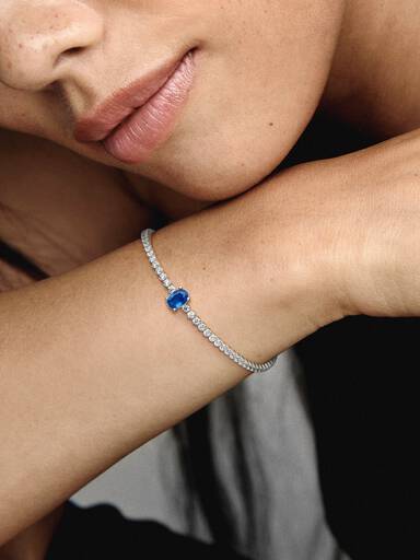 Funkelnder Pavé Tennisarmband