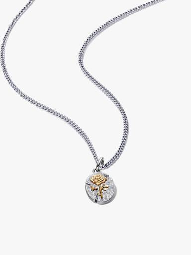 Halskettenset mit Rosen Medaillon Charm