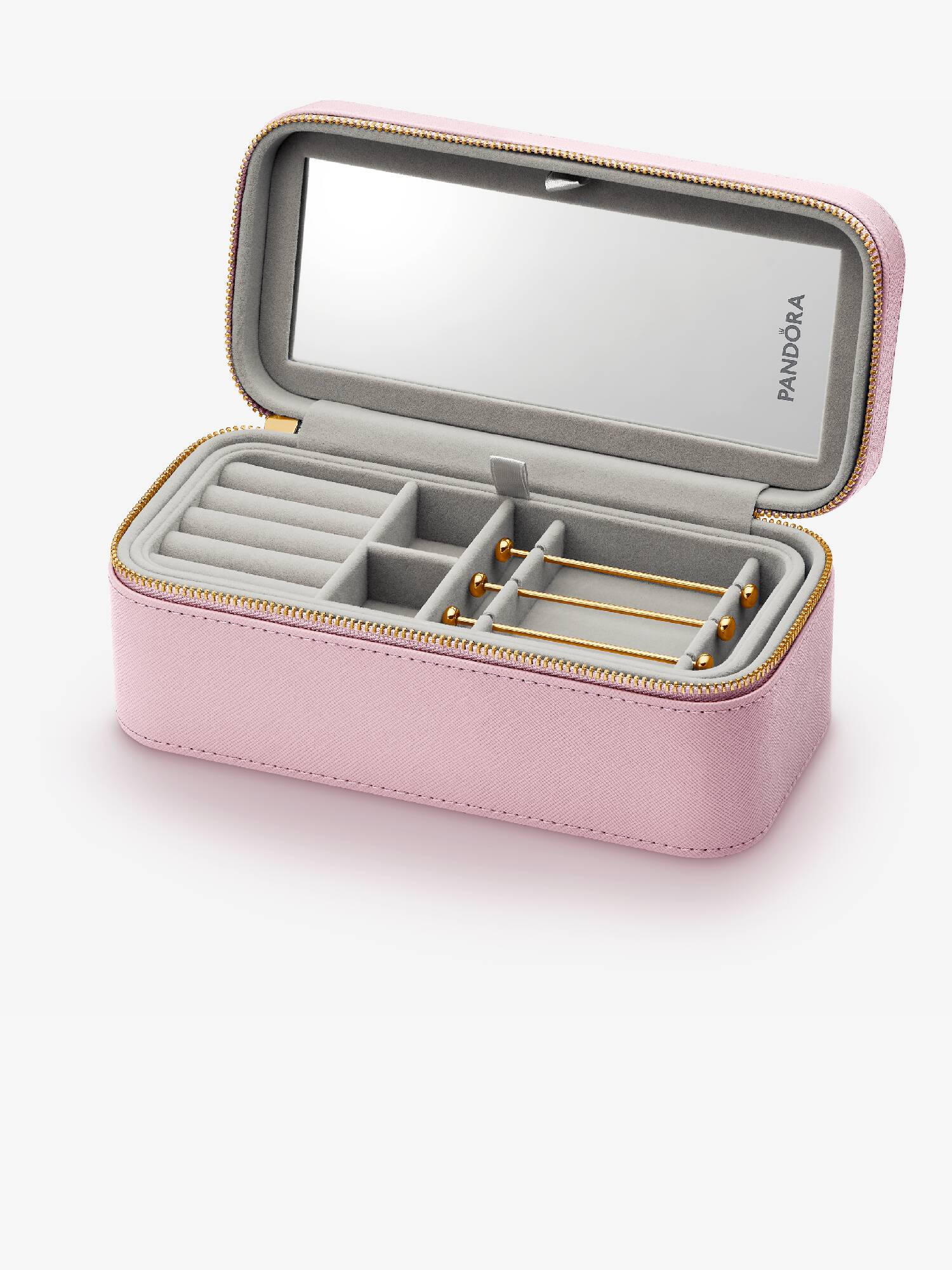Kleine rosafarbene Schmuckbox