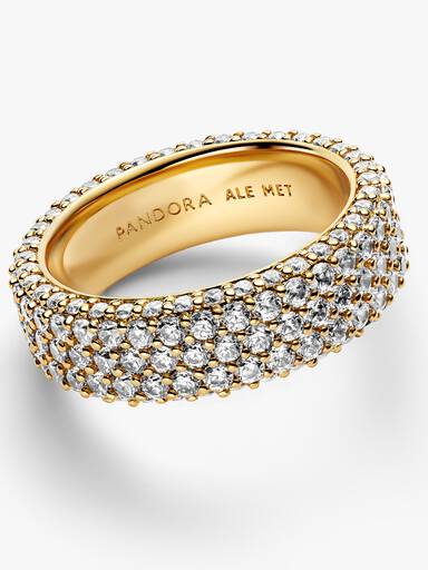 Pandora Timeless Dreireihiger Pavé Ring