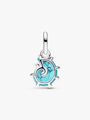 Blaue Murano-Glas Meeresschnecke Charm-Anhänger