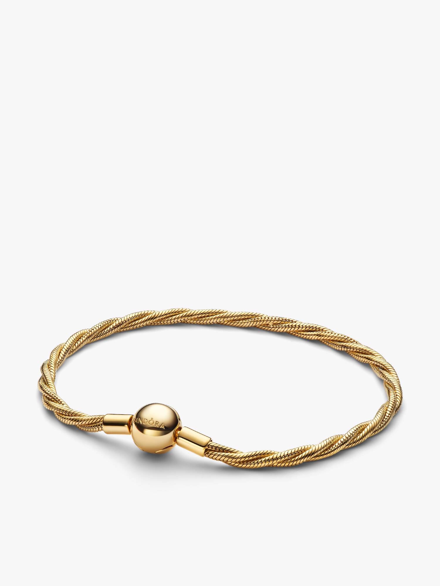 Runder Pandora Verschluss Gedrehtes Schlangen-Gliederarmband