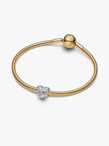 Bridgerton Bienenwabe & Biene Herz Charm