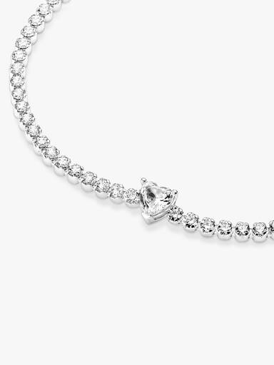 Funkelndes Herz Tennisarmband