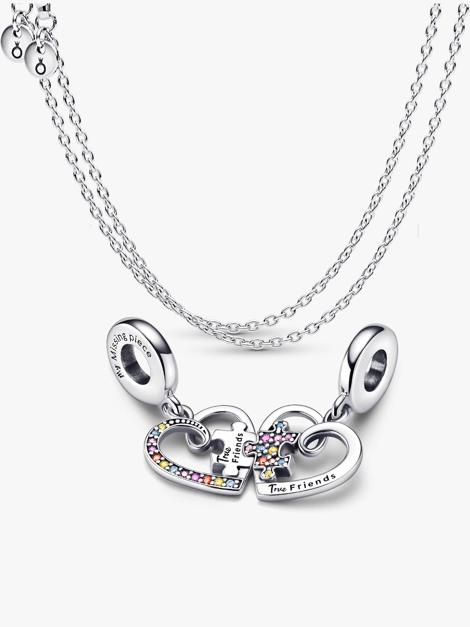 Freundschaft für immer Ketten & Teilbarer Freundschafts Charm Schmuckset