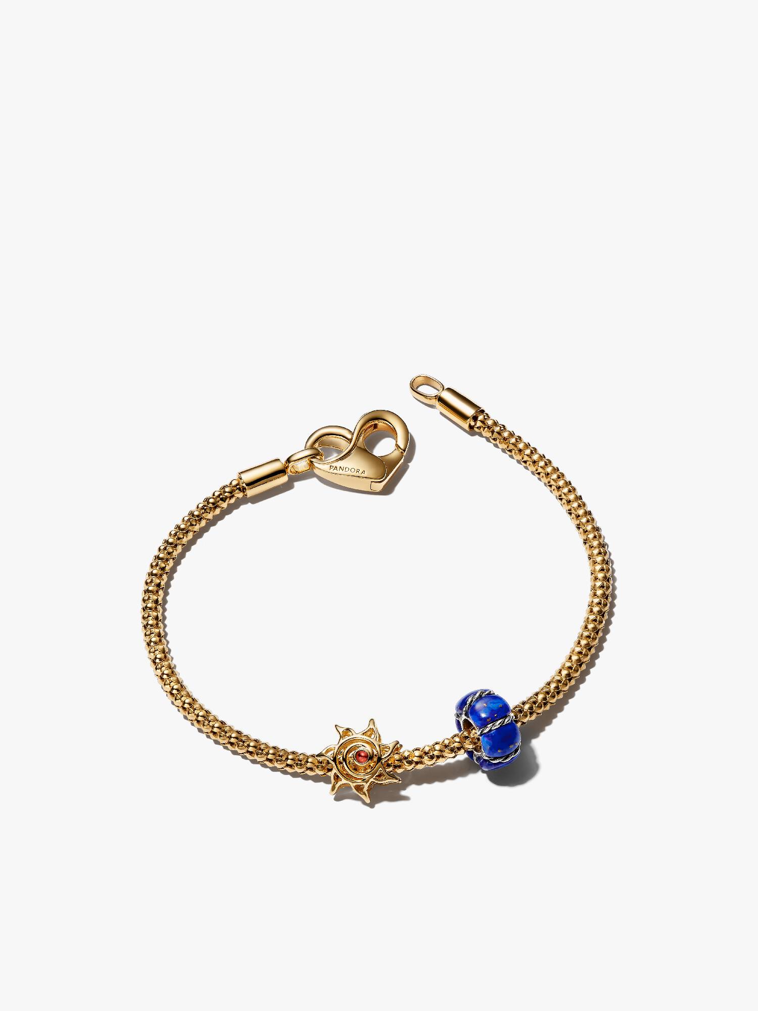 Schmuckset Sonne und blauer Clip Charm-Armband