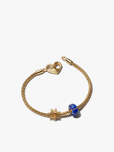 Schmuckset Sonne und blauer Clip Charm-Armband