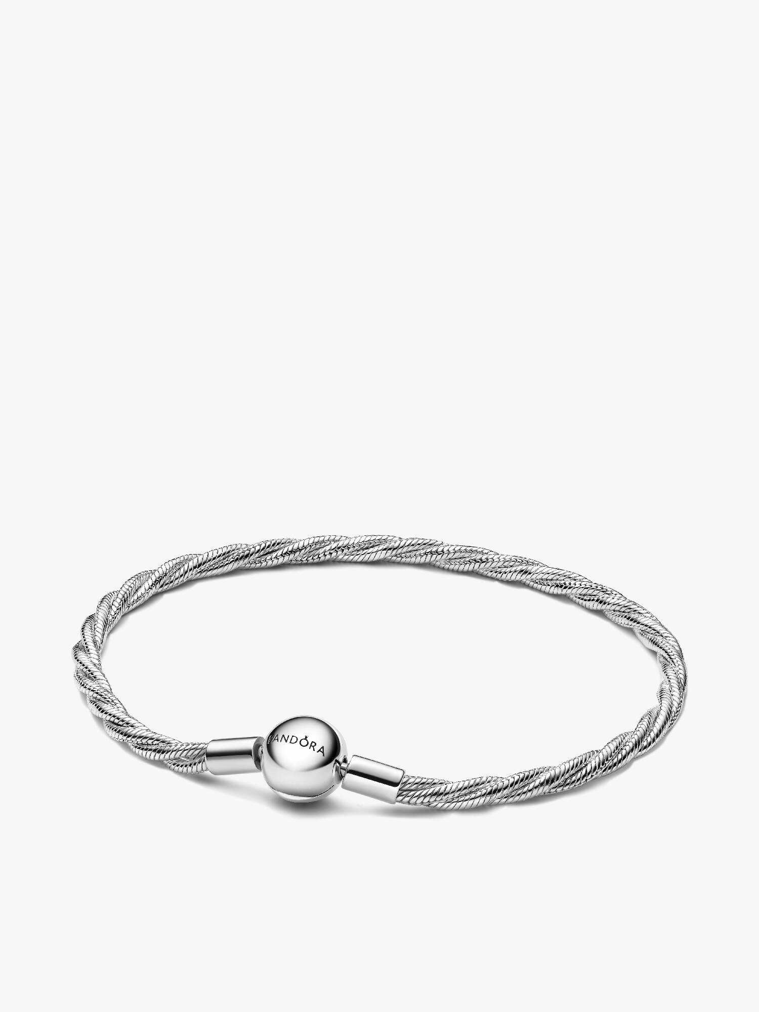 Runder Pandora Verschluss Gedrehtes Schlangen-Gliederarmband