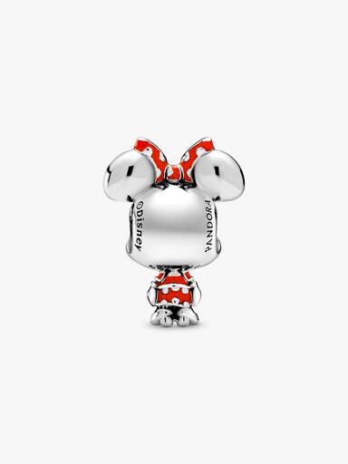 Disney Minnie Maus Gepunktetes Kleid und Schleife Charm