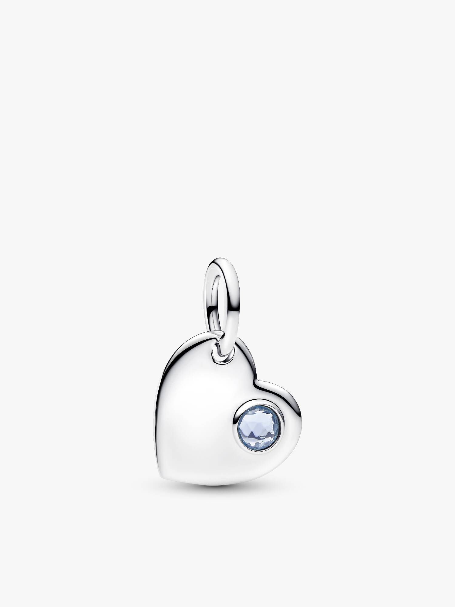 Gravierbares Herz Aquablauer Stein Charm-Anhänger