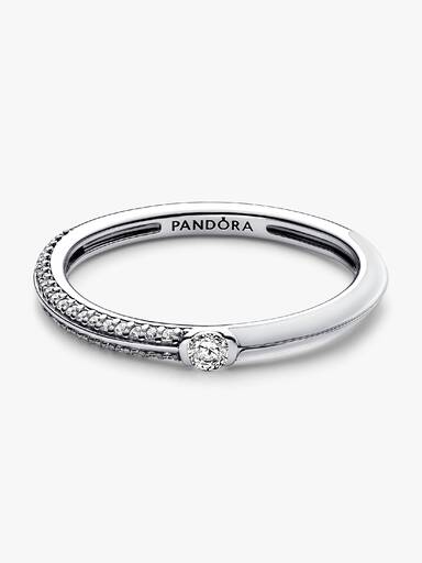 Pandora ME Pavé & Weißer Doppelring