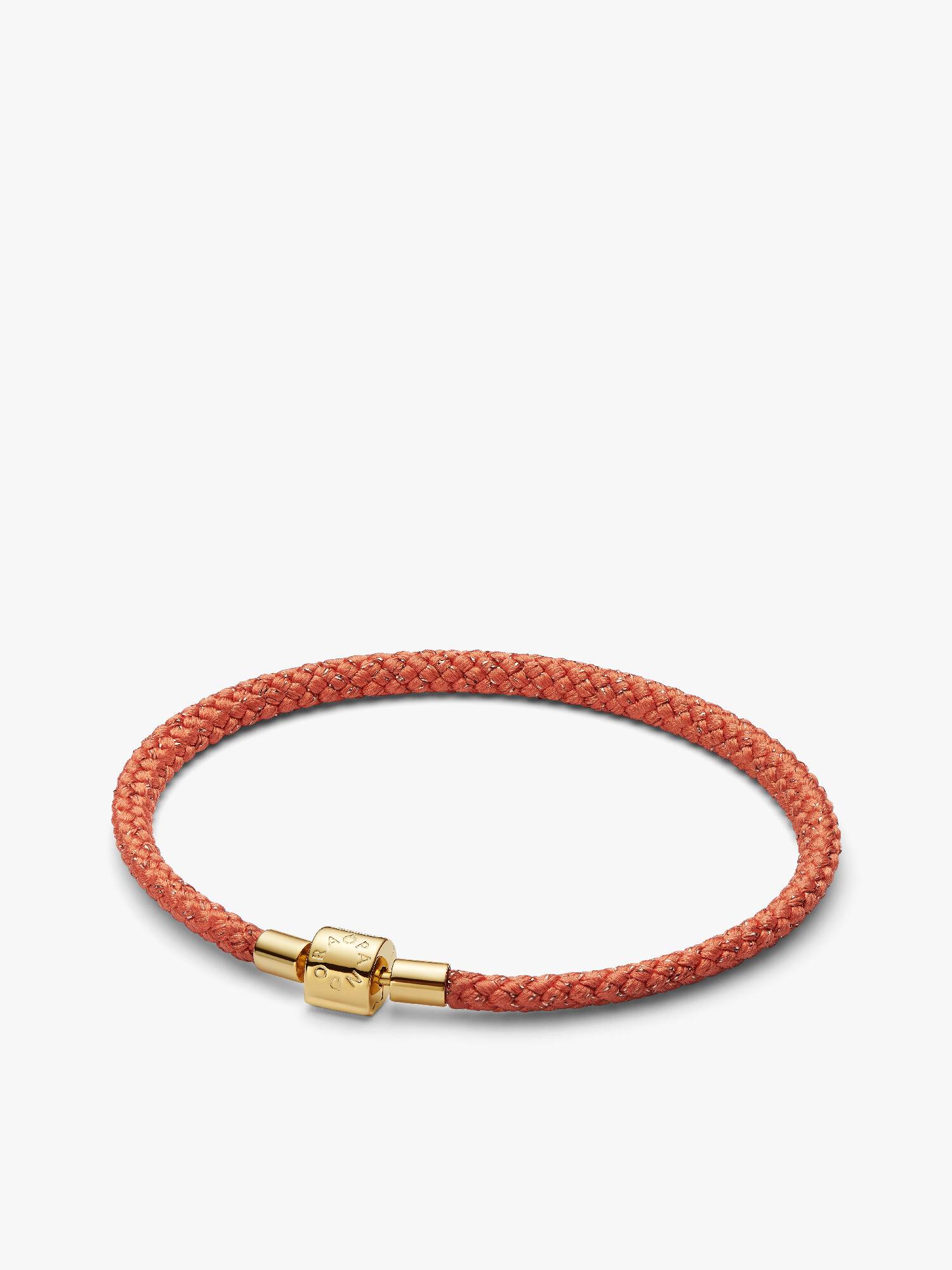 Schimmerndes Orangefarbenes Kordel-Armband