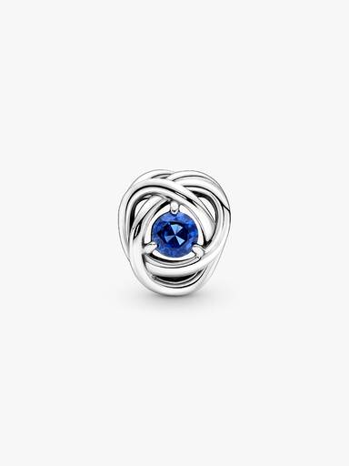 September Geburtsstein Blauer Ewigkeitskreis Charm
