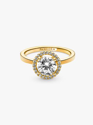 Funkelnder Runder Strahlenkranz Ring