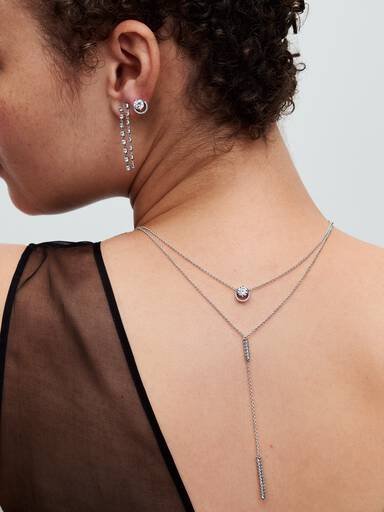Funkelnder Runder Strahlenkranz Collier-Halskette