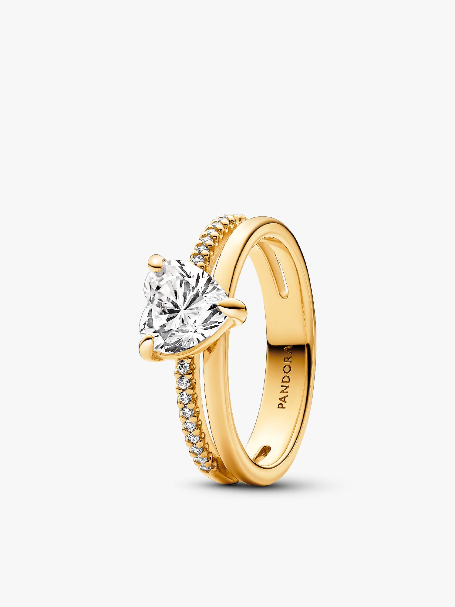 Doppelband Herz Ring