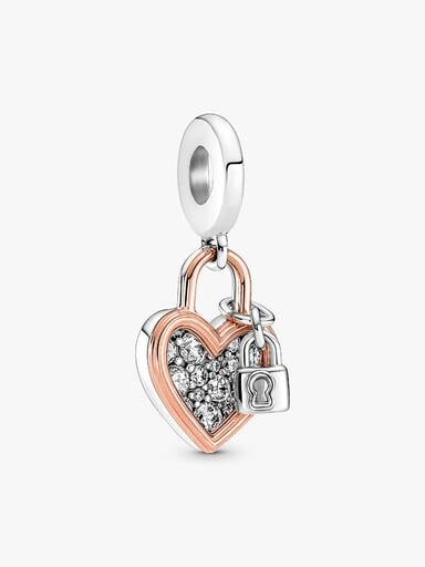 Herzschloss Doppelter Charm-Anhänger