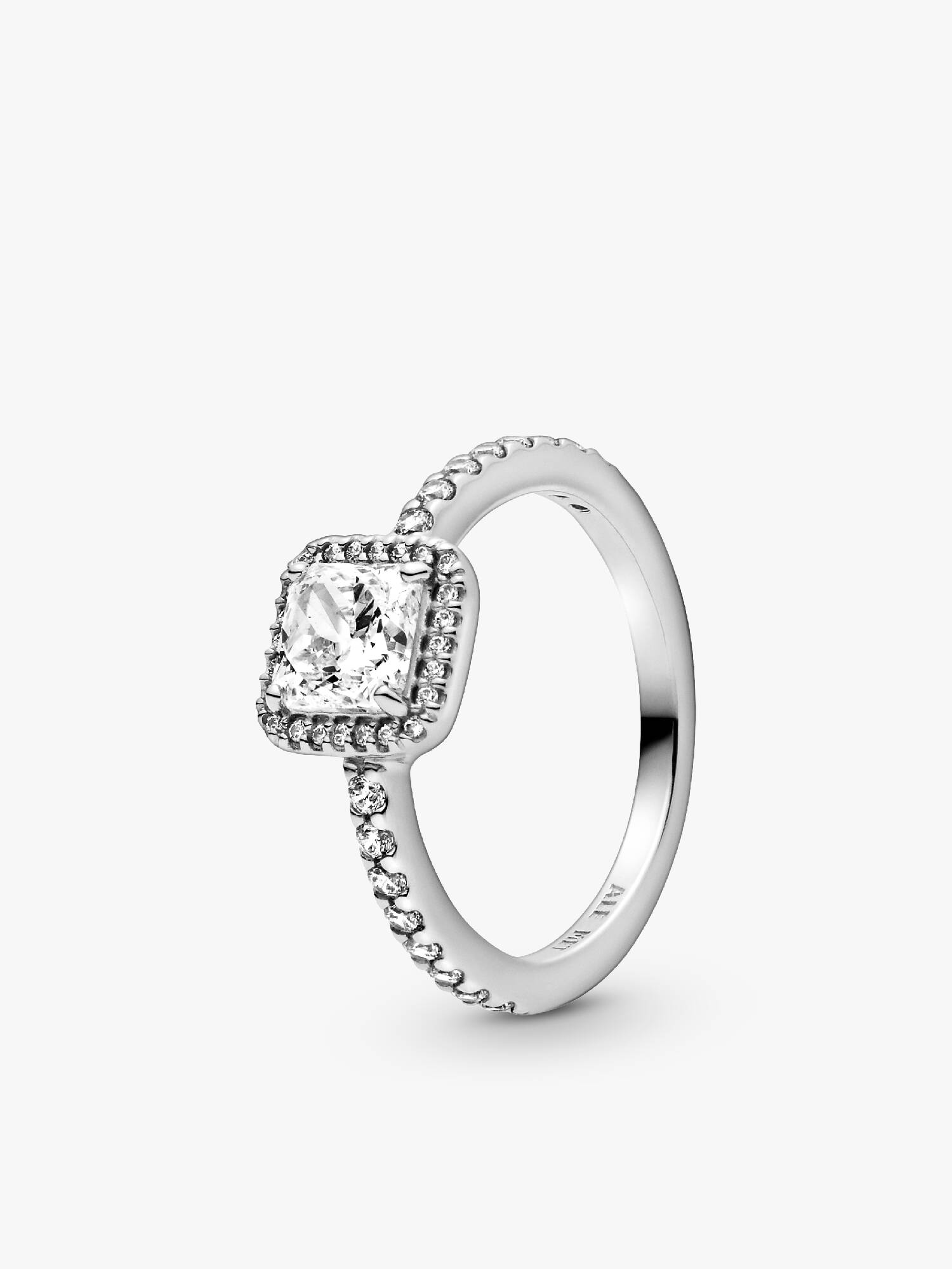 Quadratischer Funkelnder Strahlenkranz Ring