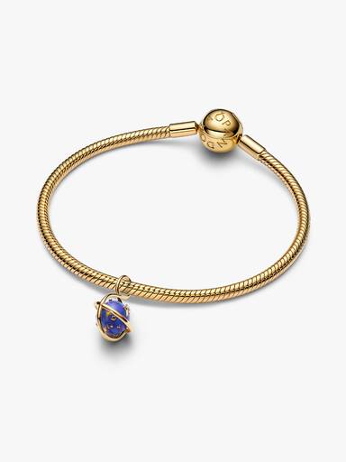 Drehender Himmlischer Blauer Planet Charm-Anhänger