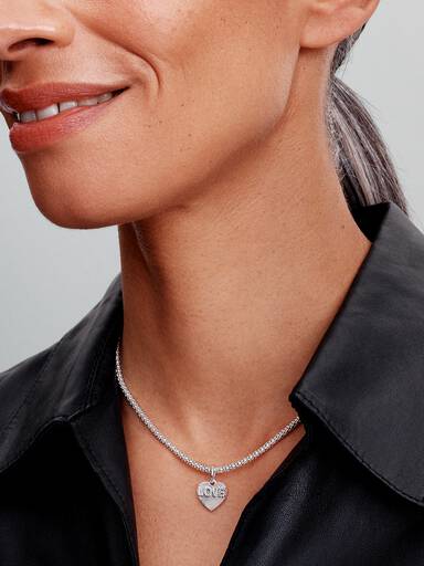 Gravierbarer Love-Herz Charm-Anhänger