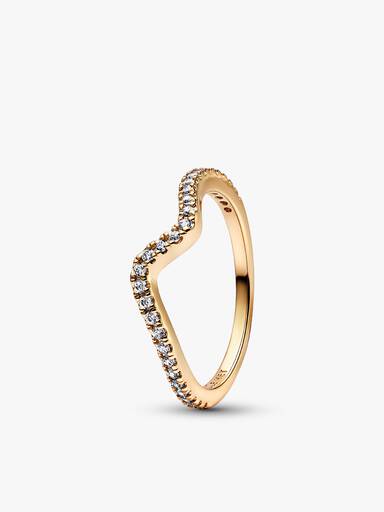 Funkelnde Welle Ring Set