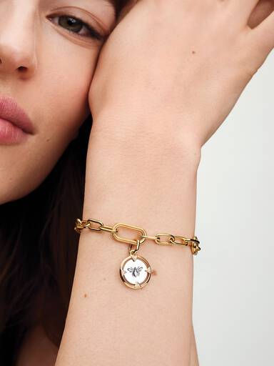 Biene Medaillon-Charm