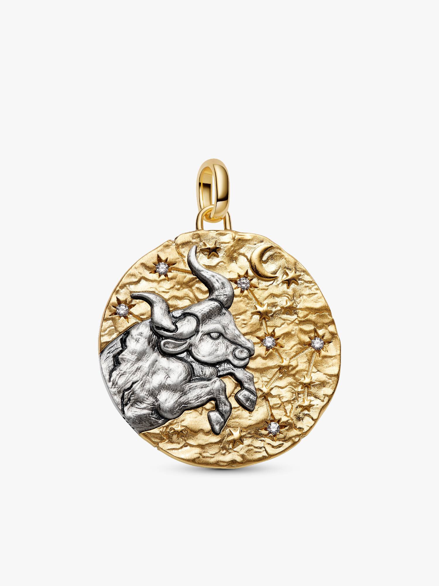 Sternzeichen Stier Großes Medaillon-Charm