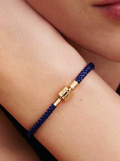 Schimmerndes Blaues Kordel-Armband