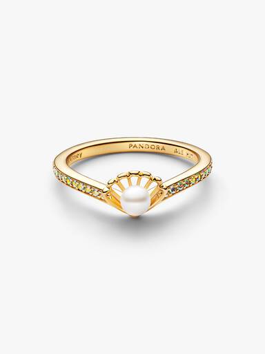 Disney Prinzessin Arielle Muschel Behandelte Süßwasserzuchtperle Ring