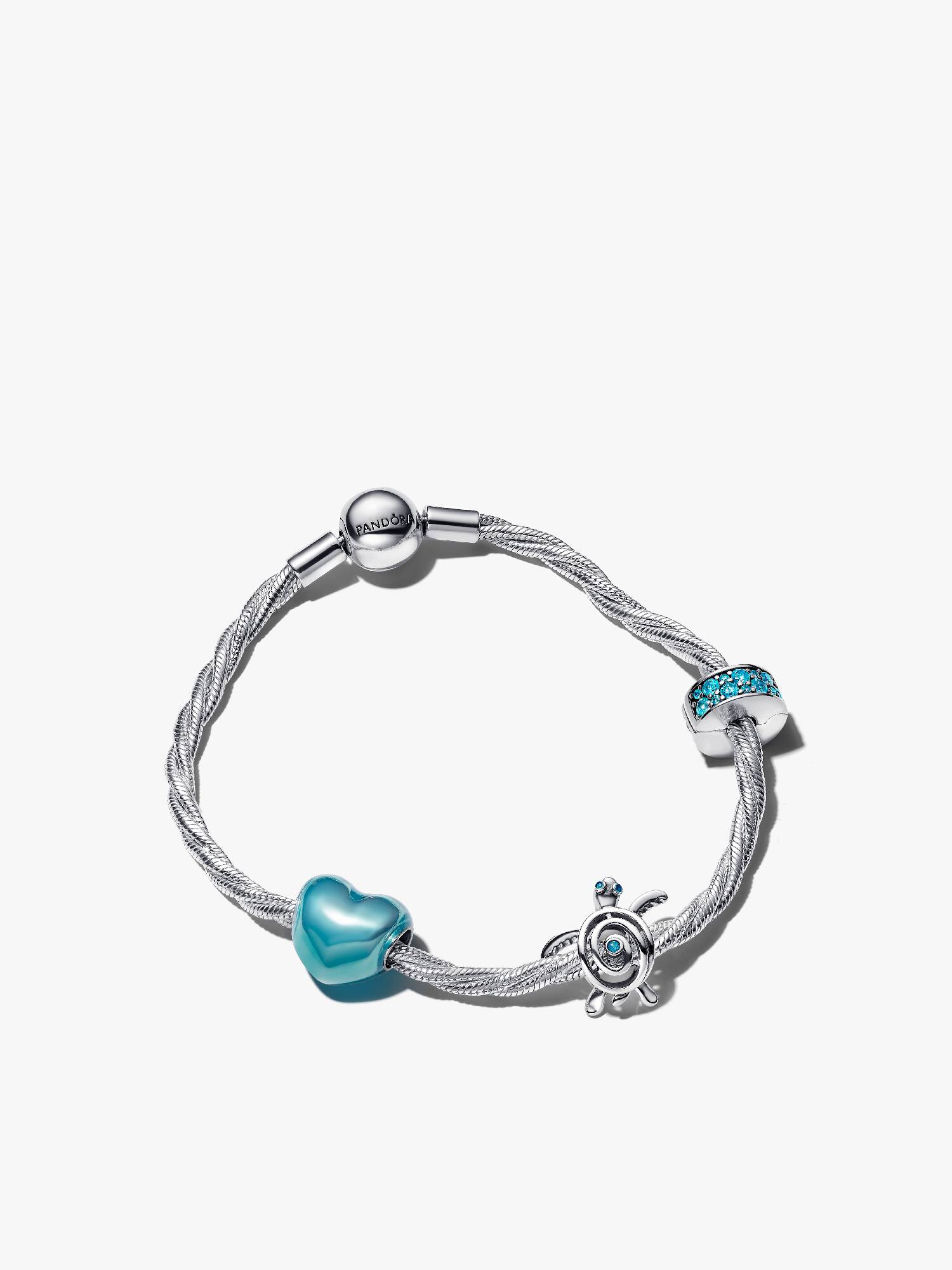 Schmuckset Schildkrötenherz und Clip Charm-Armband