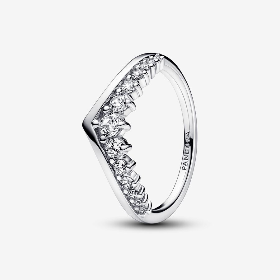 Pandora Timeless Wishbone Schwebender Pavé-Ring image number 0
