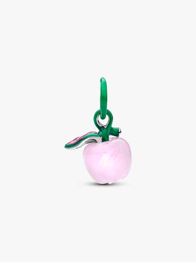 Rosafarbener Apfel Murano-Charm