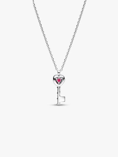 Erhabenes Herz Schlüssel Collier-Halskette