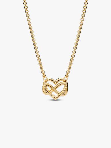 Funkelnde Unendlichkeits-Herz Collier-Halskette