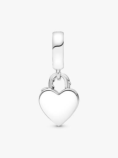 Rose Herzschloss Charm-Anhänger