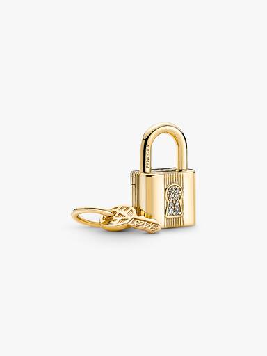Vorhängeschloss & Schlüssel Charm-Anhänger