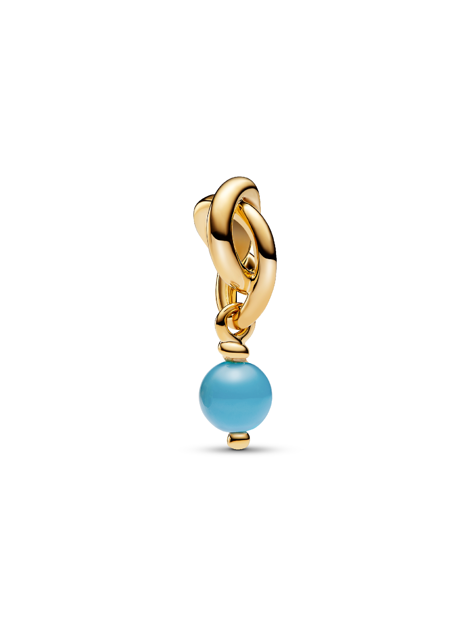 Türkisblauer Ewigkeitskreis Charm-Anhänger